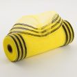 10  Border Stripe Mesh: Yellow & Black Hot on Sale