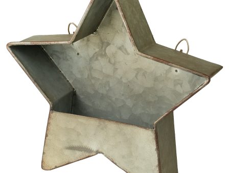 12  Galvanized Pocket Planter: Star Online Sale