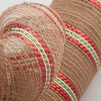 10  Poly Jute Deco Mesh: Red Foil Christmas Online Hot Sale