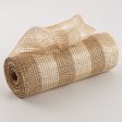 10  Fabric Mesh: Natural & Cream Check Sale