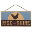 10  Wooden Sign: Rise and Shine Rooster Discount