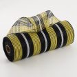 10  Bold Stripe Fabric Mesh: Yellow, Black, White Online Hot Sale