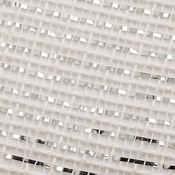 10  Fabric Mesh: Metallic Silver White Supply