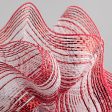 10  Poly Deco Mesh: Metallic Red White Ombré Sale