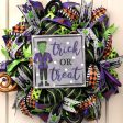 10  Square Wooden Sign: Trick Or Treat Frankenstein Discount