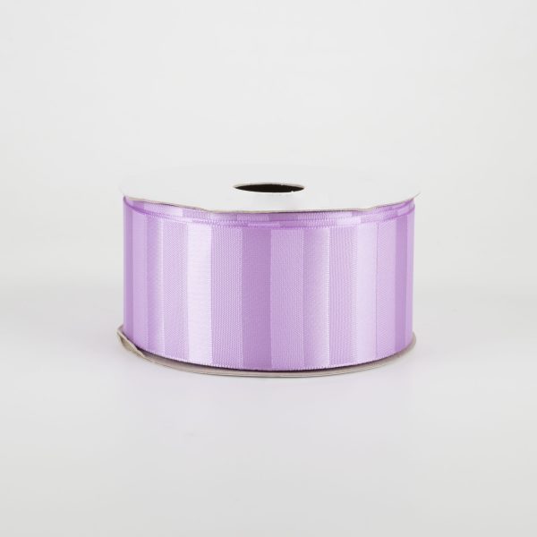 1.5  Satin Stripe Ribbon: Lavender (10 Yards) Cheap