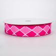 1.5  Harlequin Diamond Ribbon: Pink & Fuchsia (50 Yards) Fashion