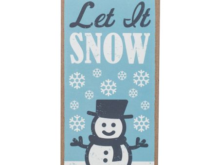 10  Wooden Sign: Let it Snow Discount