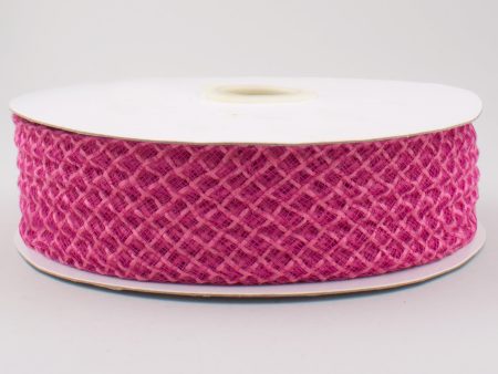 1.5  Jute Deco Flex Ribbon: Dark Pink (20 Yards) For Cheap