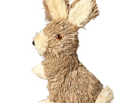 10  Linen Sisal Half Rabbit Decoration: Standing Tan Discount