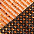 10  Poly Deco Mesh: Deluxe Wide Stripe Black Orange Supply