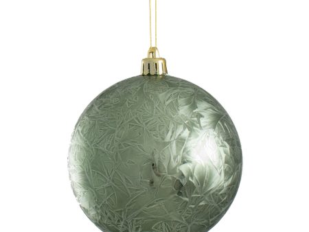 100MM Feather Smooth Ball Ornament: Mint Fashion