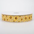 1.5  Natural Faux Burlap Sunflower Ribbon (50 Yards) Online