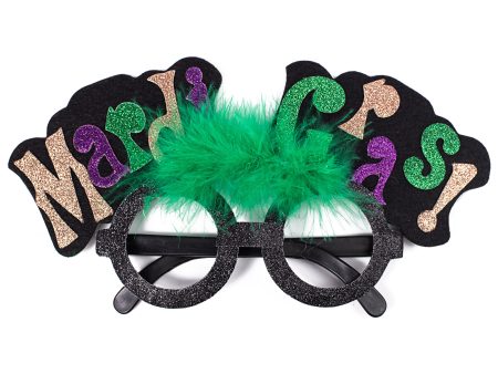 Mardi Gras Glitter Words Glasses Online Sale