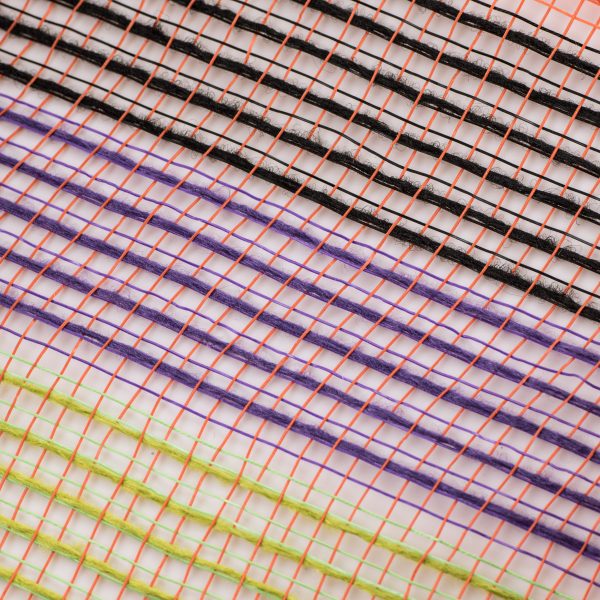 10  Small Stripe Fabric Mesh: Orange, Black, Fresh Green, Purple Fashion