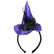 5  Mini Witch Hat Headband: Purple on Sale