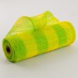 10  Fabric Mesh: Lime & Yellow Plaid Discount