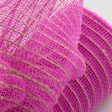 10  Poly Jute Deco Mesh: Dark Pink & Natural Thin Stripe (10 Yards) For Discount