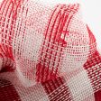 10  Cotton Check Deco Mesh: Red & White Fashion