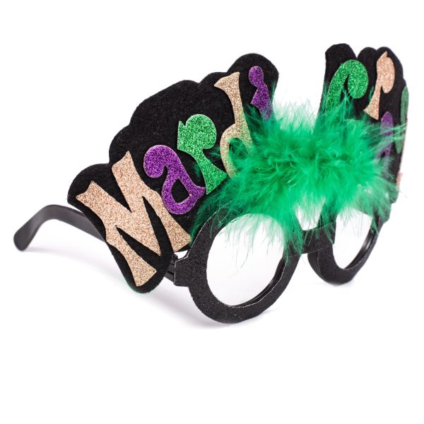 Mardi Gras Glitter Words Glasses Online Sale