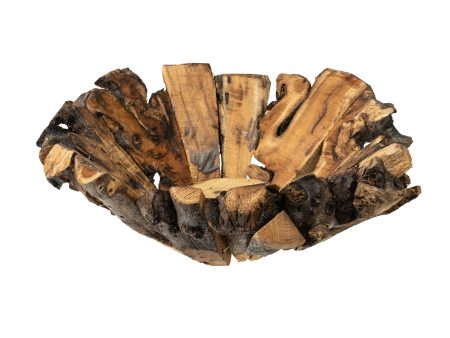 12.5  Mulberry Wood Slice Bowl Online now