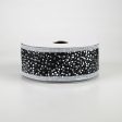 1.5  Glitter Pin Dots Ribbon: Black (10 Yards) Sale