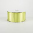 1.5  Satin Stripe Ribbon: Apple Green (10 Yards) Sale