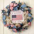 10  Square Wooden Sign: United States of America Flag Online