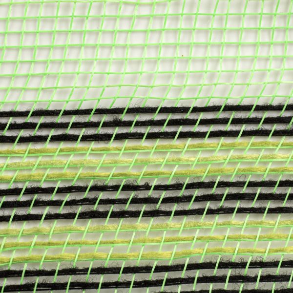 10  Border Stripe Mesh: Lime Green, Black, Fresh Green For Sale