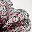 10  Metallic Stripe Fabric Mesh: Black & Red For Discount