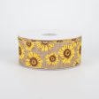 1.5  Sunflower Ribbon: Natural (10 Yards) Fashion