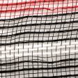 10  Bold Stripe Fabric Mesh: Red, Black, White Discount