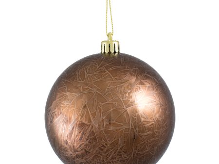 100MM Feather Smooth Ball Ornament: Chocolate For Discount