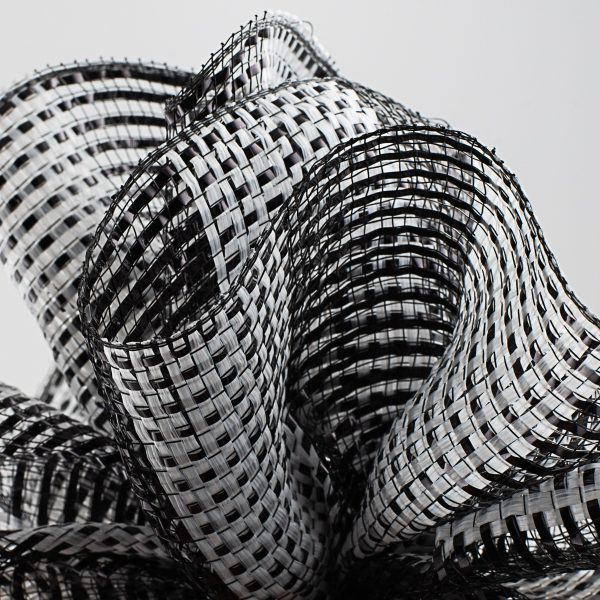 10  Poly Deco Mesh: Deluxe Wide Stripe Black White For Sale