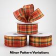 1.5  Woven Dashed Line Fall Plaid Ribbon (10 Yards) Online