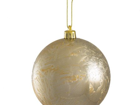 100MM Feather Smooth Ball Ornament: Champagne For Discount