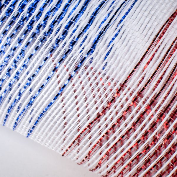 10  Poly Deco Mesh: Metallic Patriotic Ombré Fashion