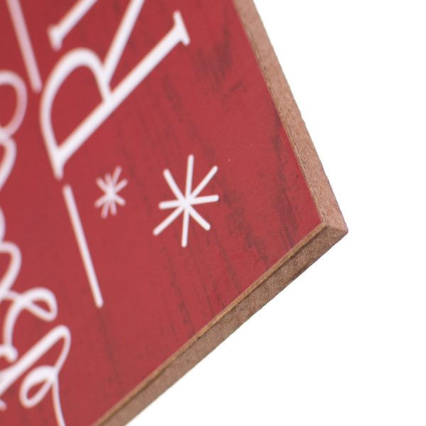 10  Square Wooden Sign: Reindeer Names Online Sale