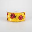 1.5  Ladybugs Daisies Ribbon: Daffodil (10 Yards) on Sale