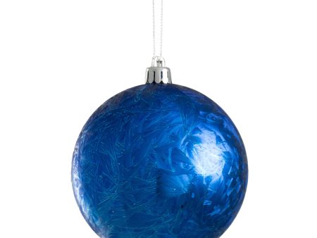 100MM Feather Smooth Ball Ornament: Royal Blue Supply