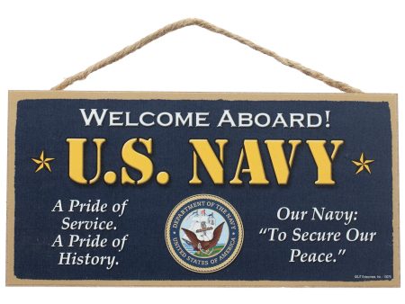 10  Wooden Sign: US Navy Supply