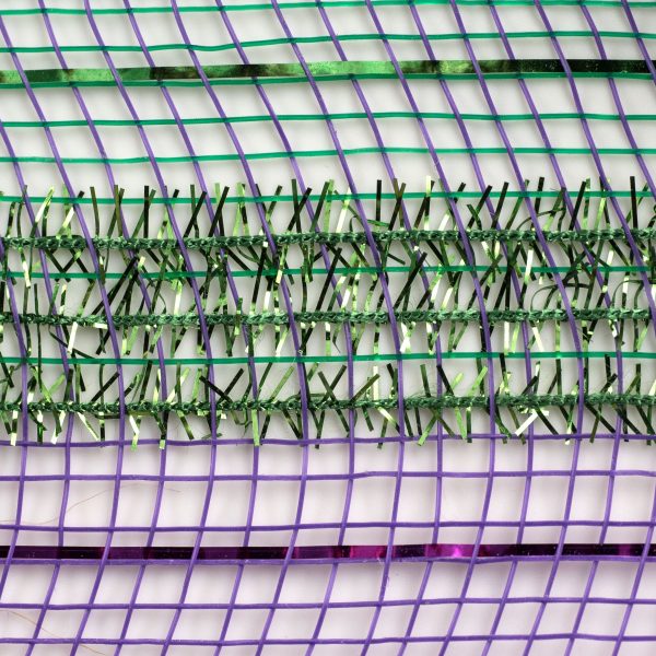 10  Poly Deco Tinsel Mesh: Mardi Gras Stripe Hot on Sale