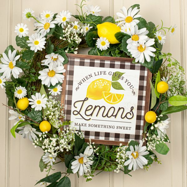 10  Square Wooden Sign: Sweet Life Lemons Online