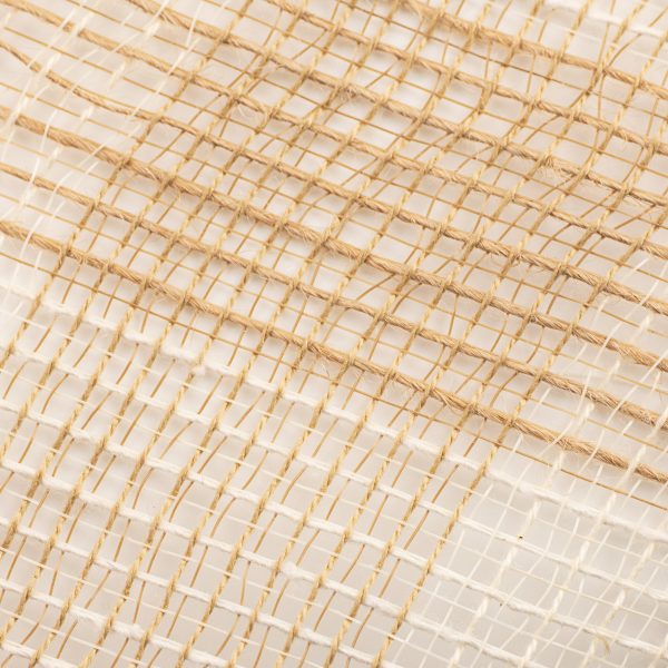 10  Fabric Mesh: Natural & Cream Check Sale