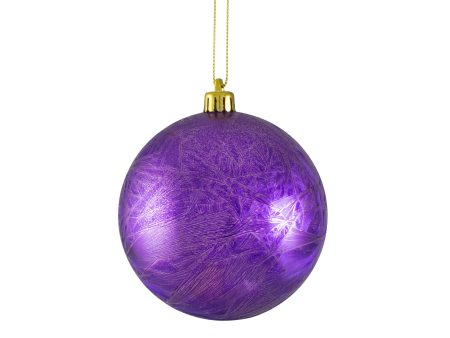 100MM Feather Smooth Ball Ornament: Purple Fashion