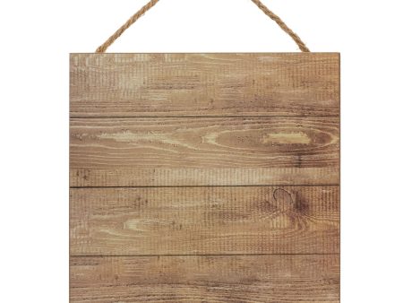 10  Square Wooden Sign: Blank Light Brown Online Hot Sale