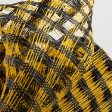 10  Poly Burlap Check Mesh: Black & Yellow For Discount