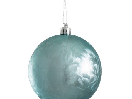 100MM Feather Smooth Ball Ornament: Turquoise Fashion