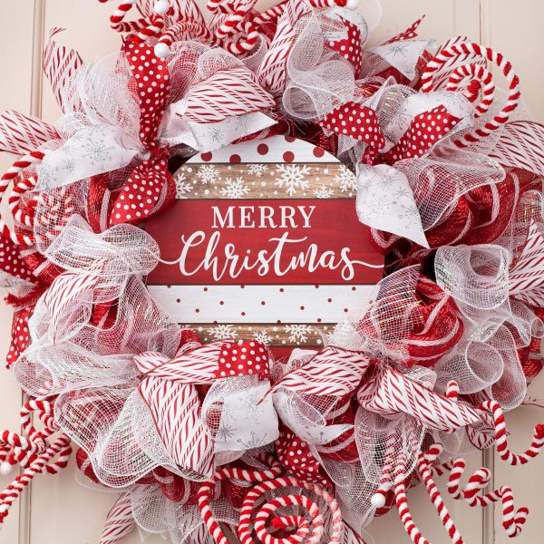 10  Round Wooden Sign: Rustic Merry Christmas Online