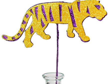 13  Glittered Tiger Pick: Yellow & Purple Online Hot Sale